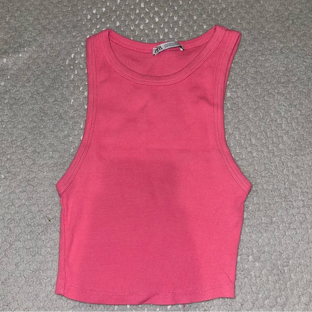 Zara Vibrant Pink Crop Top